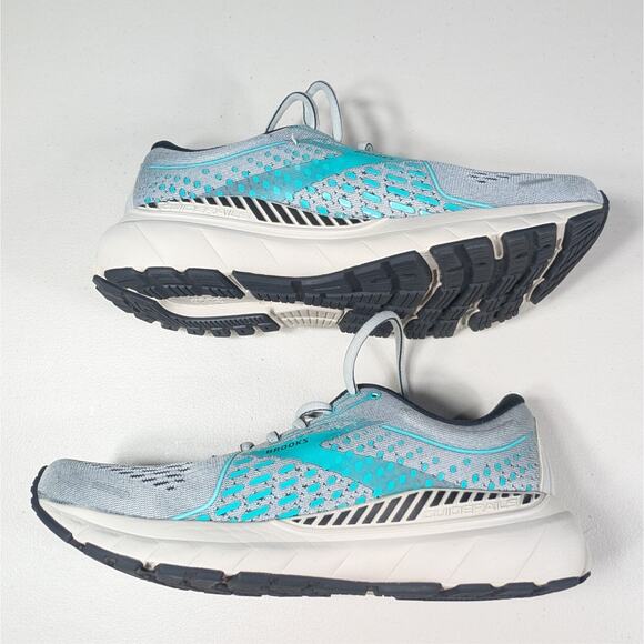 Brooks Adrenaline Shoes Women’s Size 8 Blue Gray Aqua Walking Running - Picture 8 of 9
